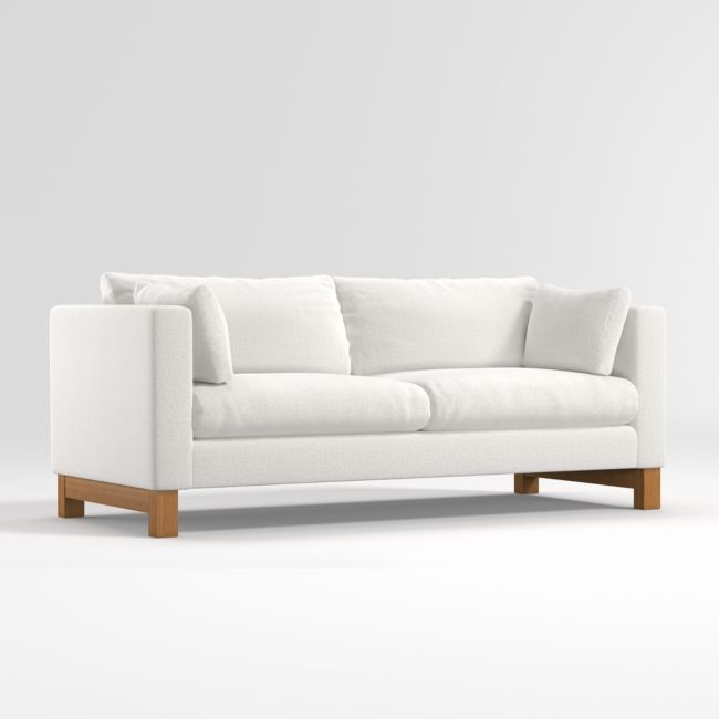 Pacific 2-Seat Track Arm Apartment Sofa with Wood Legs - Image 0