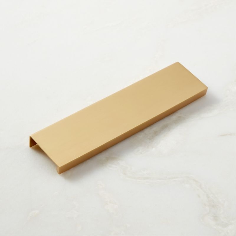7" Damon Edge Brushed Brass Drawer Pull - Image 3