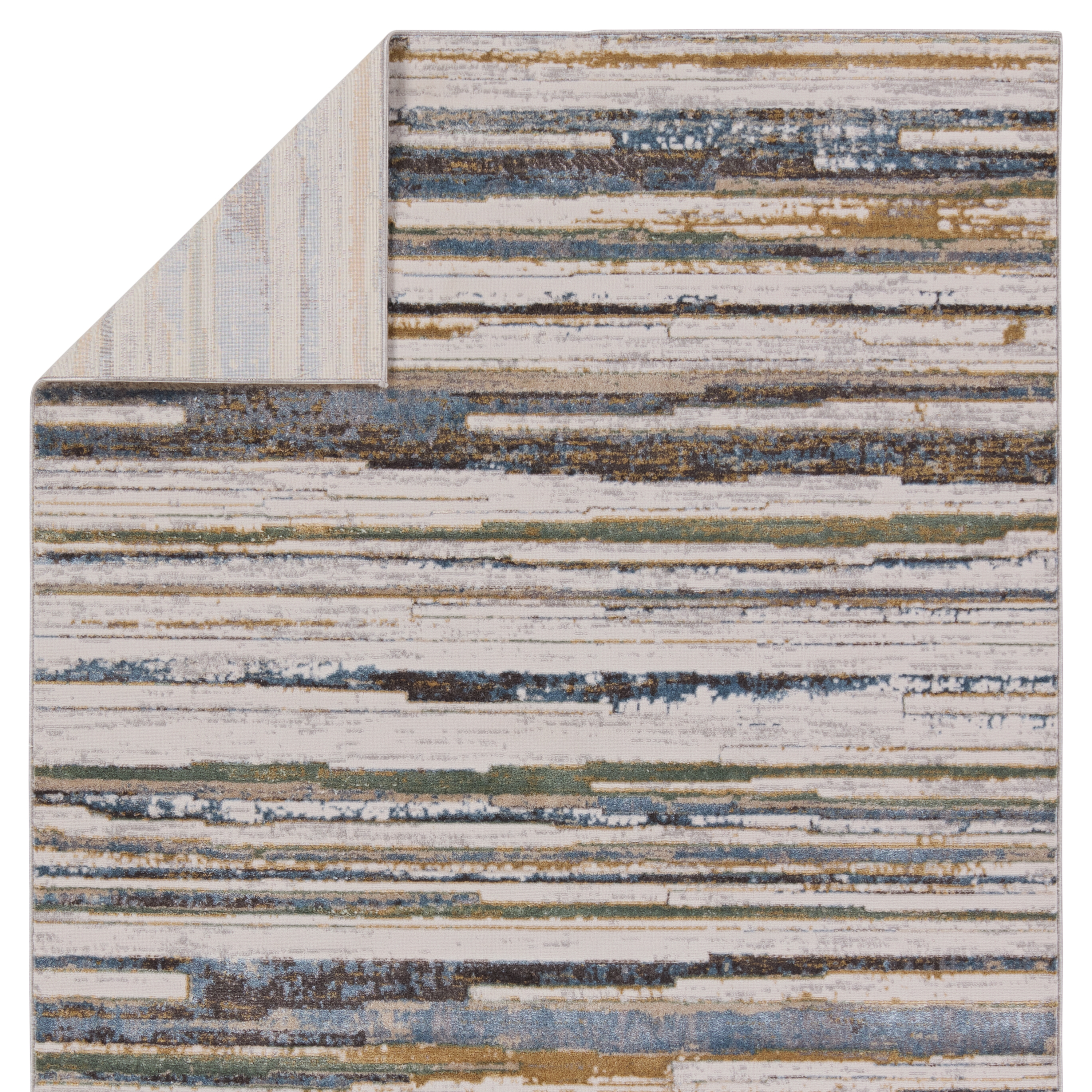 Vibe by Fioro Striped Multicolor/ Cream Area Rug (6'7"X9'6") - Image 2