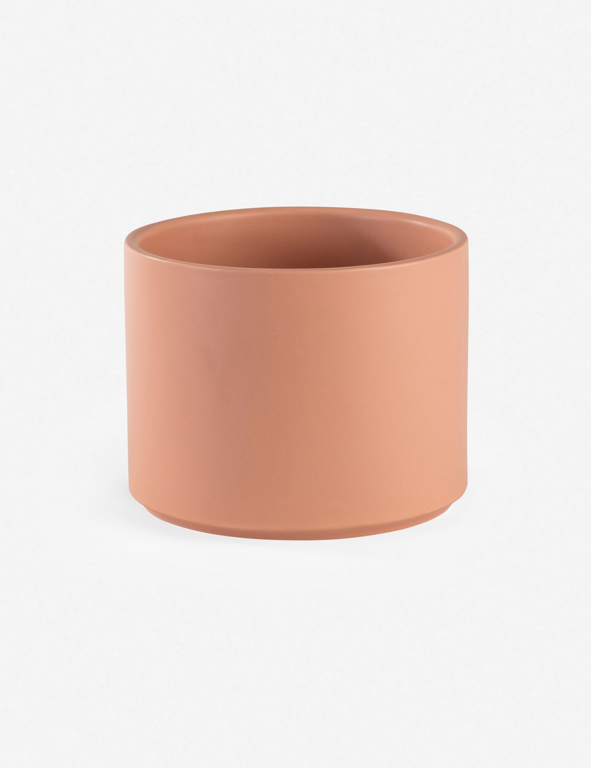 LBE Design Ceramic Planter, Peach 10"Dia x 9"H - with stand - Image 1