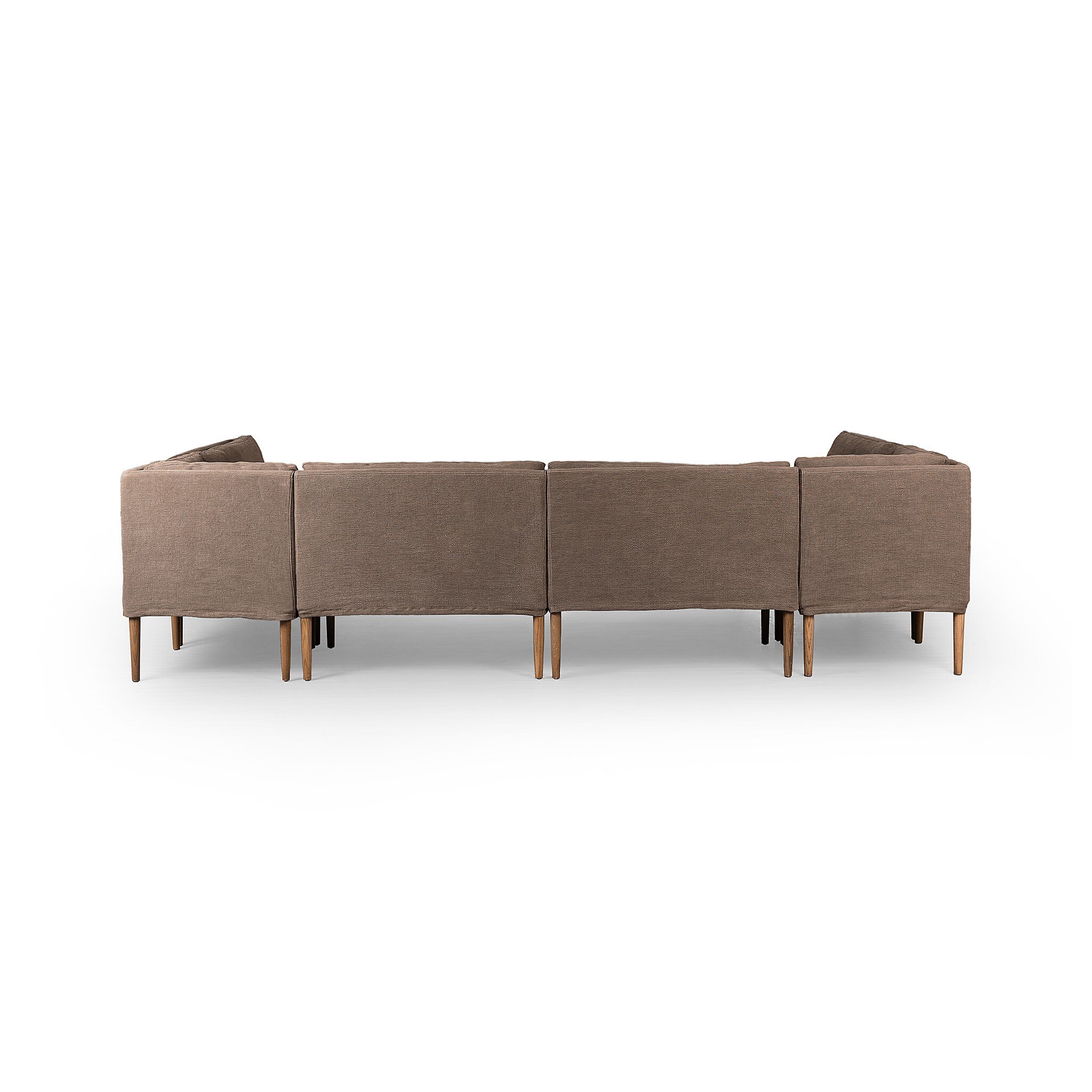 Aurelia Dining Banquette U Shape - Broadway Coffee by Amber Lewis x Four Hands - Image 4