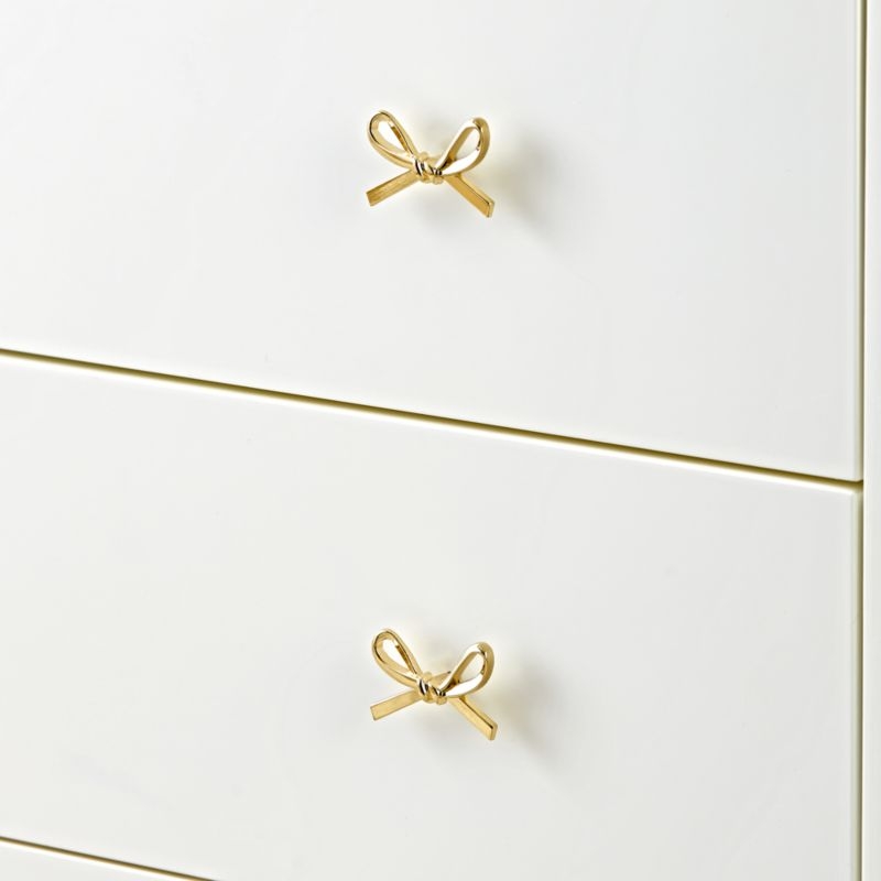 Gold Bow Knobs, Set of 6 - Image 5