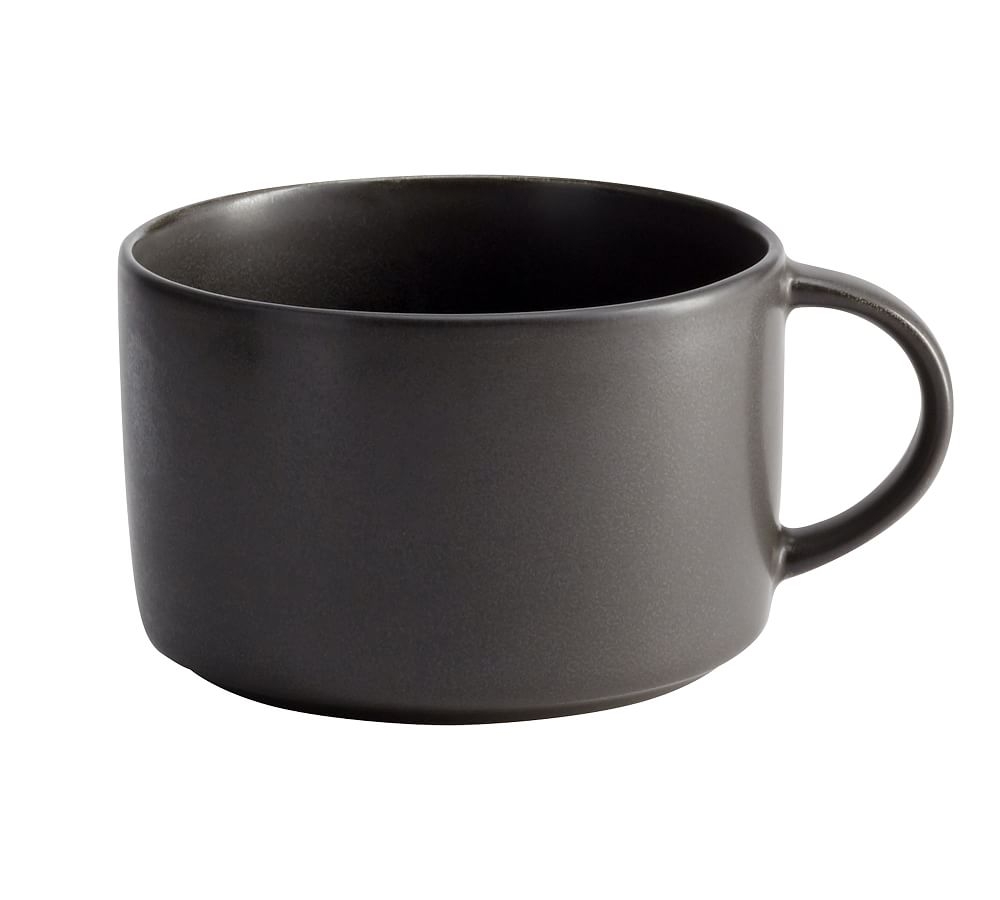 Mason Stoneware Oversized Latte Mugs, Set of 4 - Charcoal - Image 0