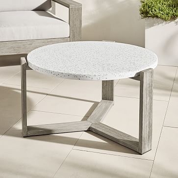 Mosaic Coffee Table Terrazzo + Weathered Gray Coffee - Image 4