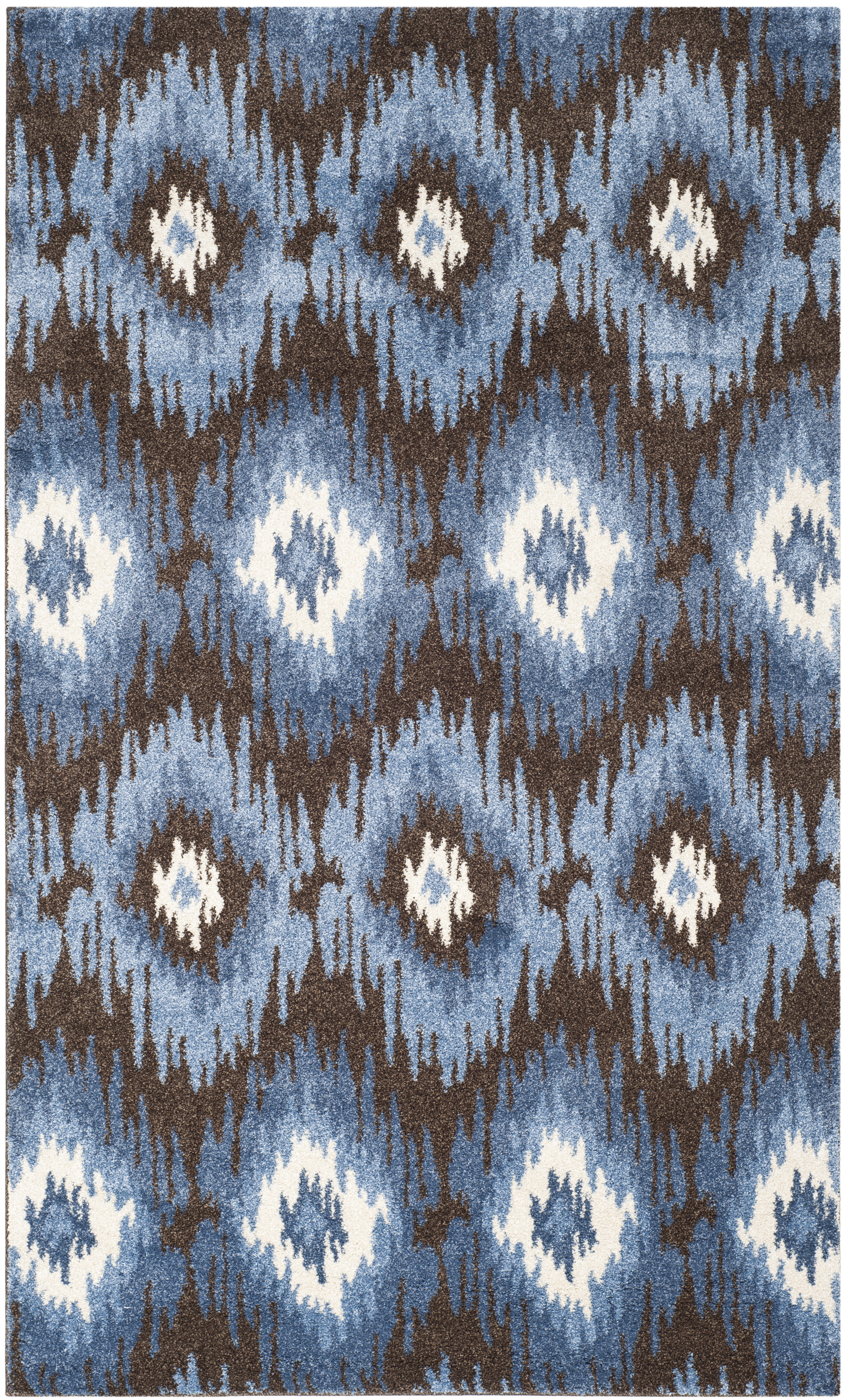 Arlo Home Woven Area Rug, RET2143-2865, Dark Brown/Blue,  5' X 8' - Image 0