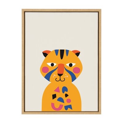 'Baby Tiger' by Rachel Lee - Floater Frame Painting Print on Canvas - Image 0