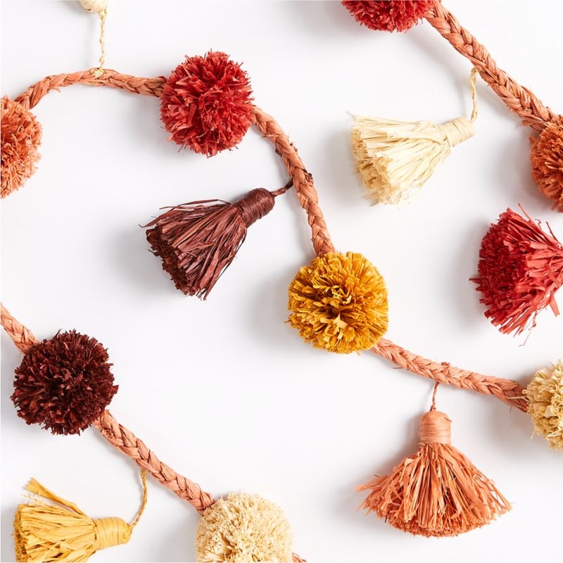 All Across Africa Pink Pom Pom Garland - Image 3