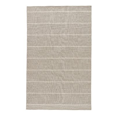 Templeton Striped Handwoven Wool Gray/White Area Rug - Image 0