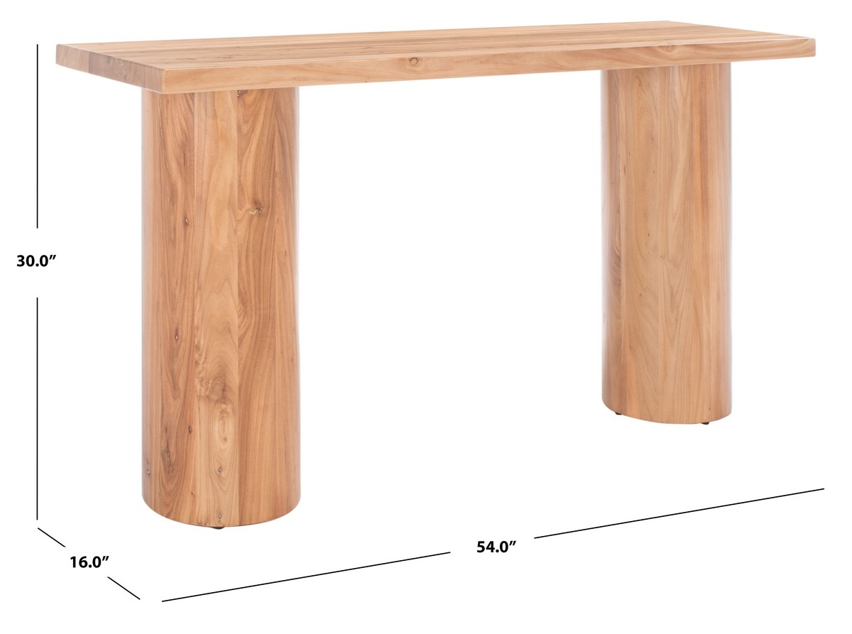 Sanchez Elm Wood Console Table - Natural - Image 7