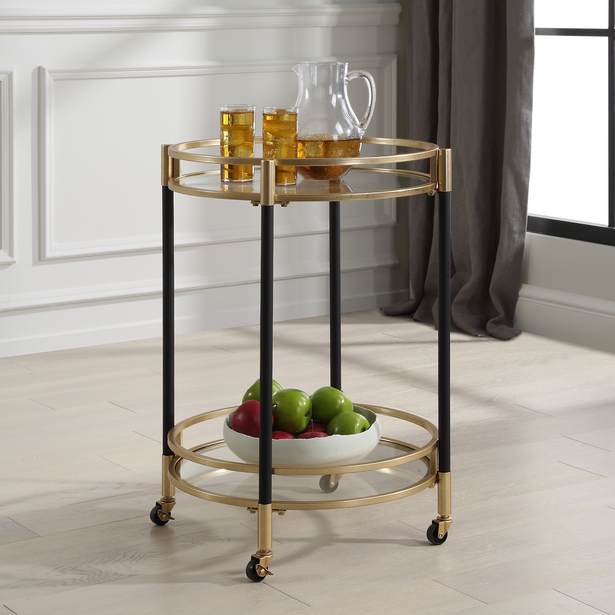 Dolly Round Bar Cart - Image 1