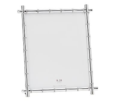Bamboo Picture Frame, Silver, 8" x 10" - Image 0