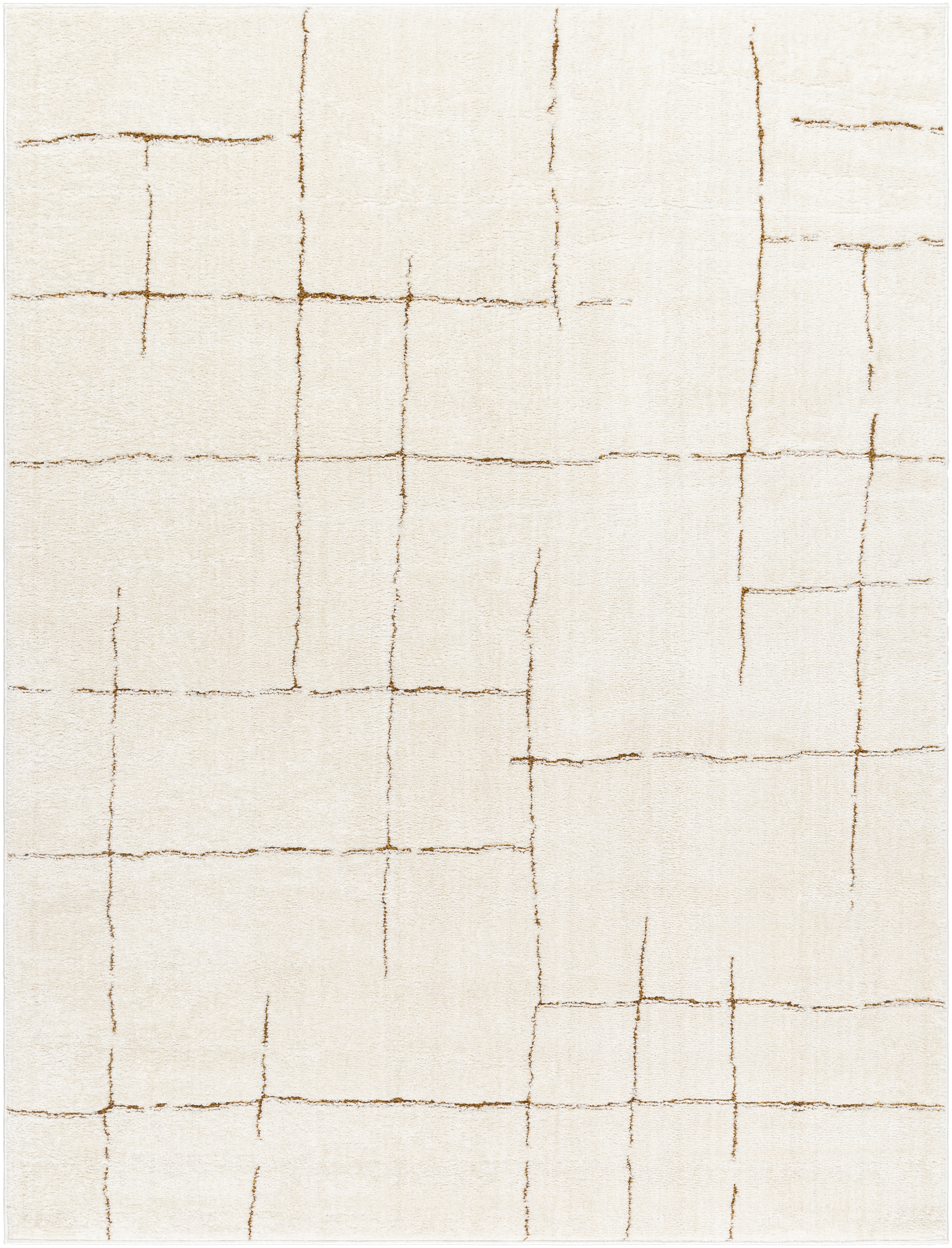 Freud Beige Indoor 2'7" x 7'3" Machine Woven Rug - Image 0