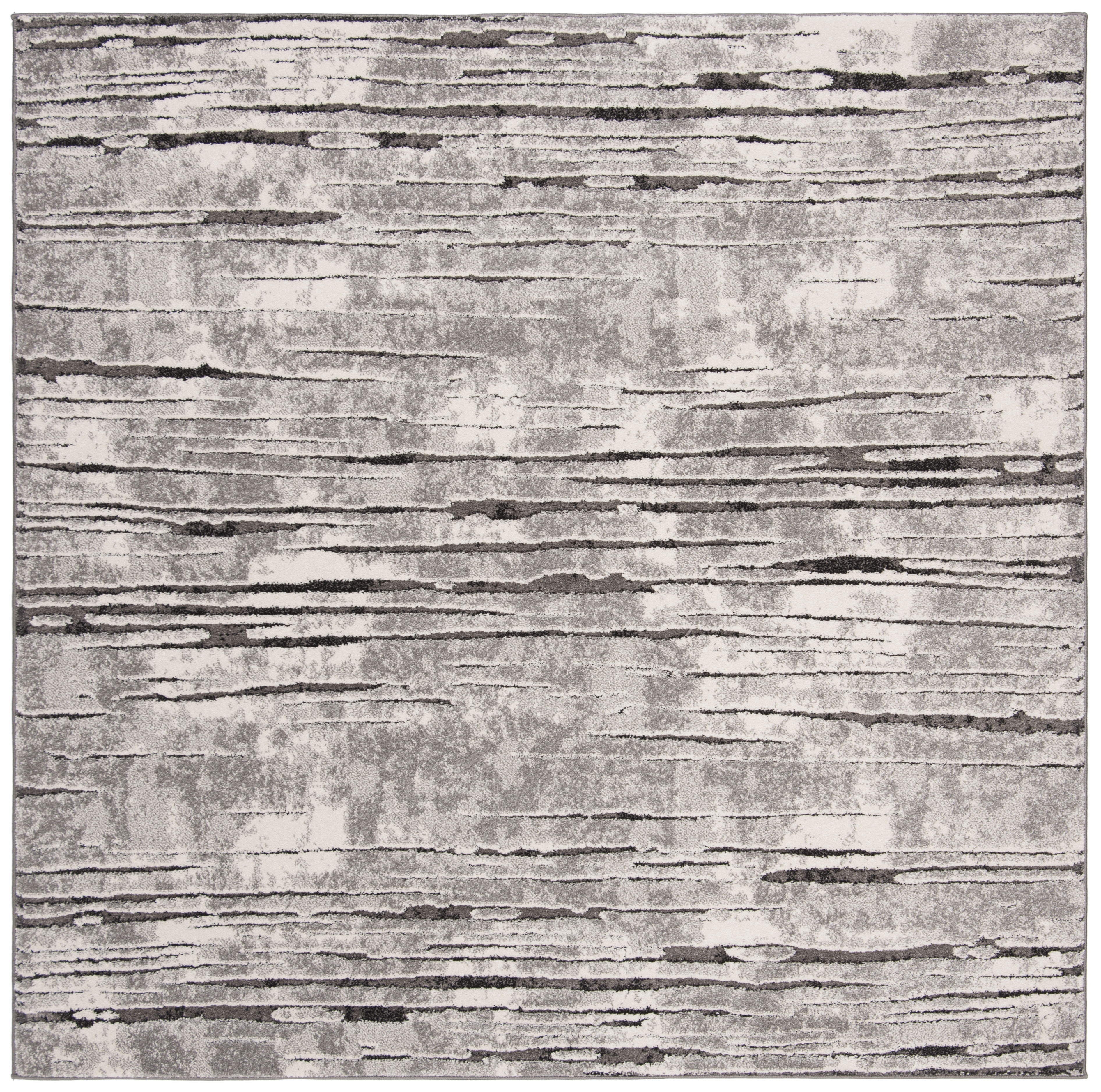 Arlo Home Woven Area Rug, SPR124F, Grey/Dark Grey,  6' 7" X 6' 7" Square - Image 0
