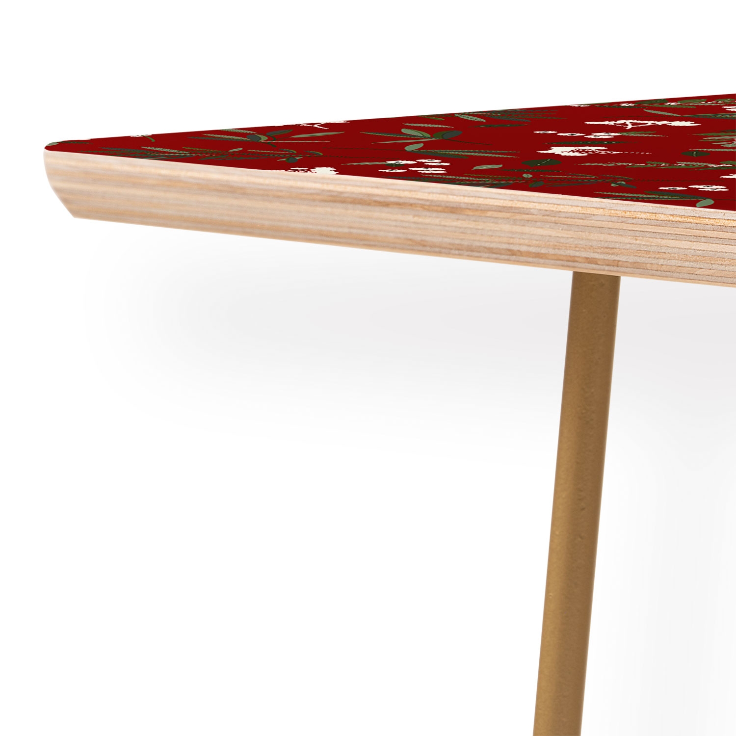 Nordic Olive Red by Iveta Abolina - Coffee Table Black Aston Legs - Image 4