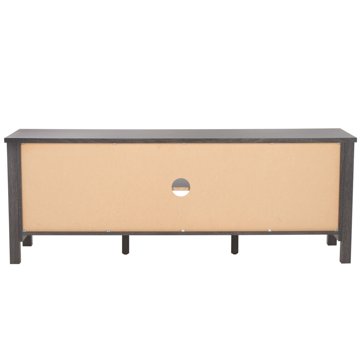 Evane 2 Door Media Stand - Distressed Black / Natural - Safavieh - Image 7