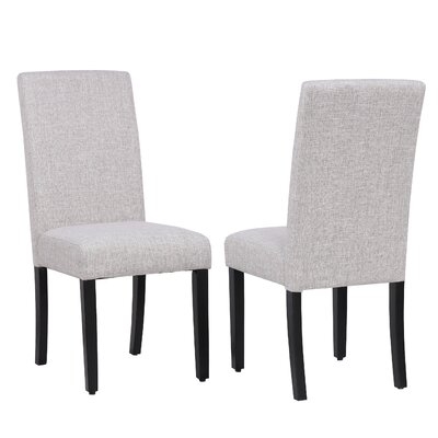 Linen Fabric Upholstered Dining Side Chair (Set Of 2) - Image 0