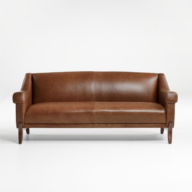 Jesper Small Space Mid-Century Leather Sofa - Image 0