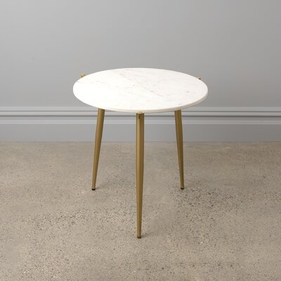 Northtrop Marble Top 3 Legs End Table - Image 0