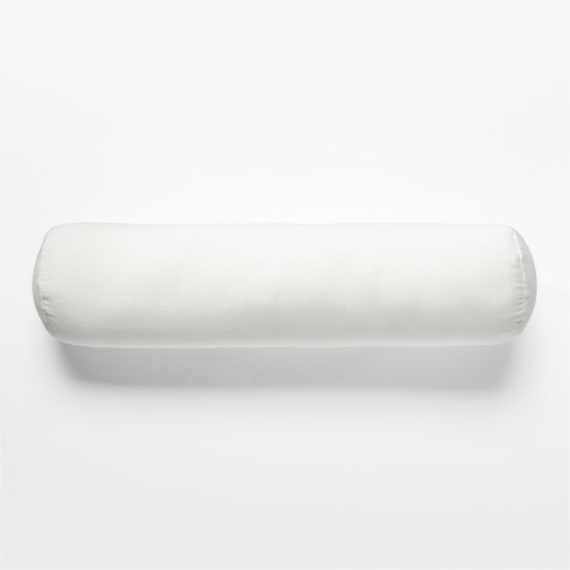 Bolster Velvet Ivory Pillow - Image 1