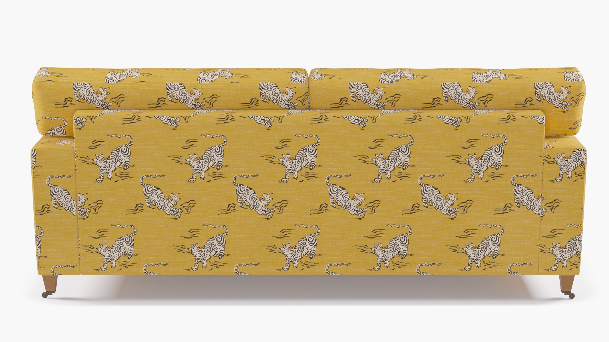 Classic Sofa, Dijon Tigresse, Natural with Antique Brass Caster - Image 3