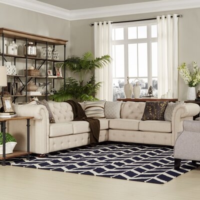 Austin 117" Linen Reversible Large Sectional - Image 0