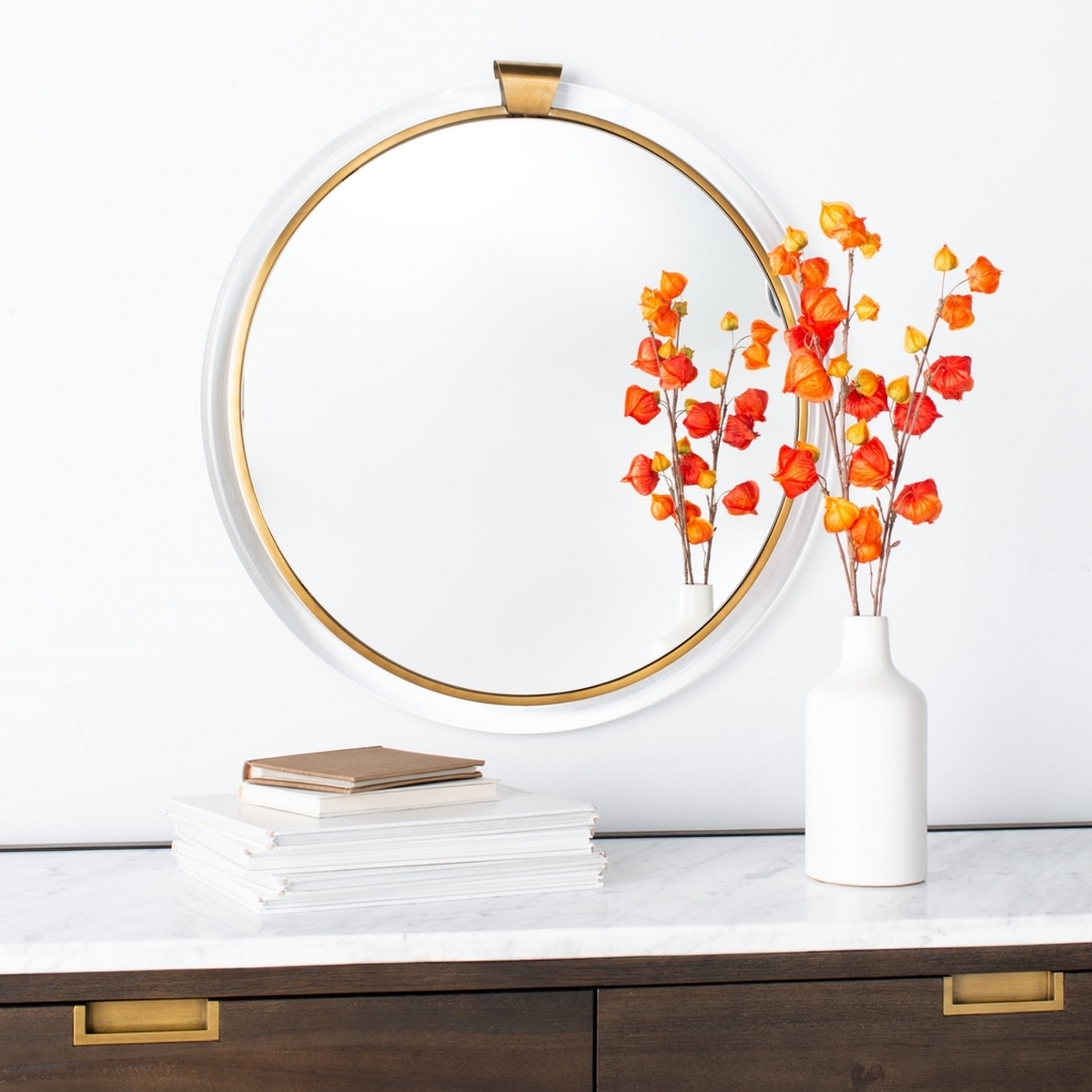 Donzel Acrylic Mirror - Brass - Image 1