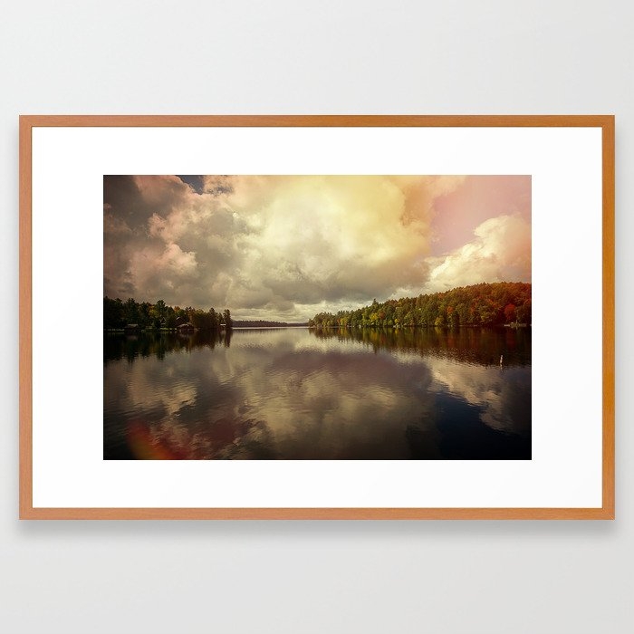 Adirondack Lake Framed Art Print by Olivia Joy St.claire - Cozy Home Decor, - Conservation Pecan - LARGE (Gallery)-26x38 - Image 0