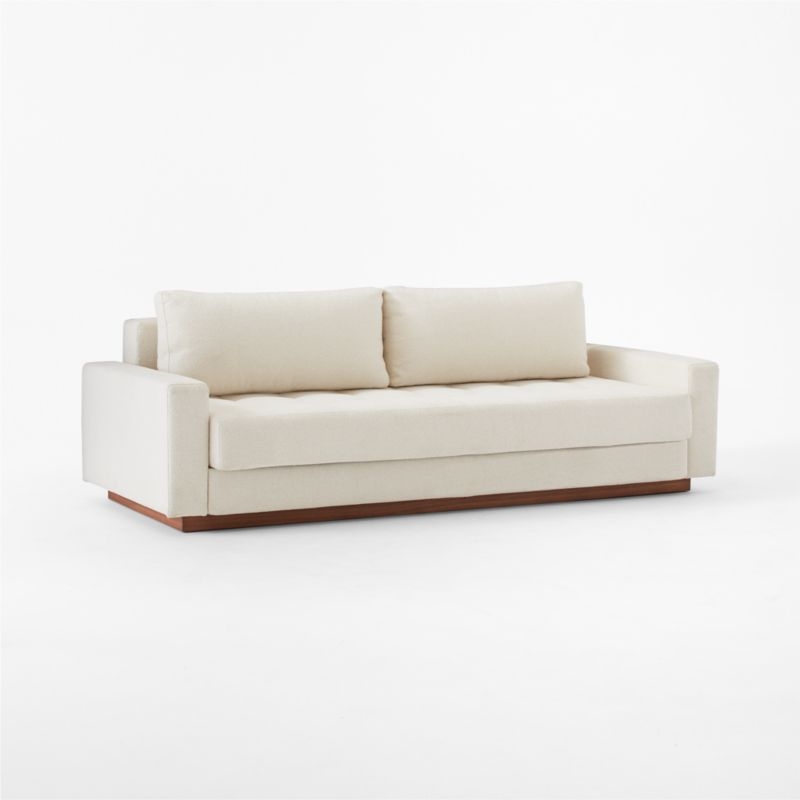 Claremont 87.75" Ivory Boucle Sleeper Sofa - Image 2