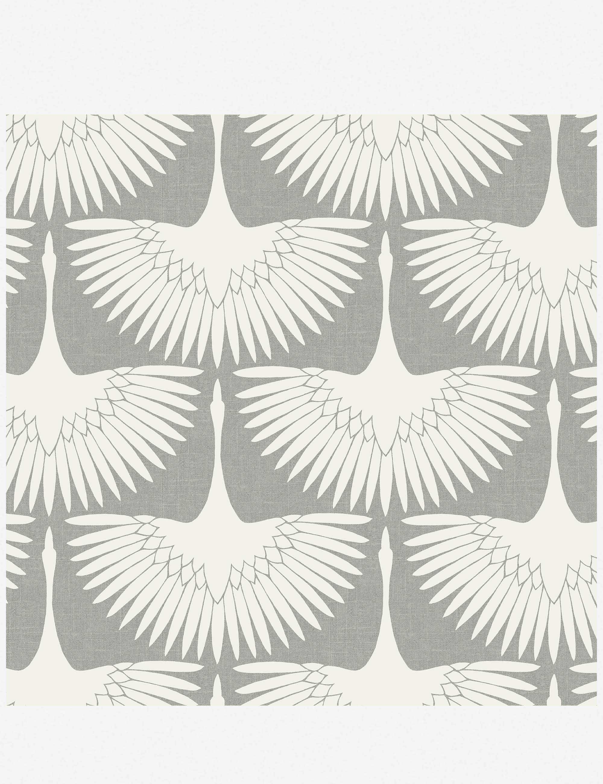 Feathered Removable Wallpaper, White - Image 0