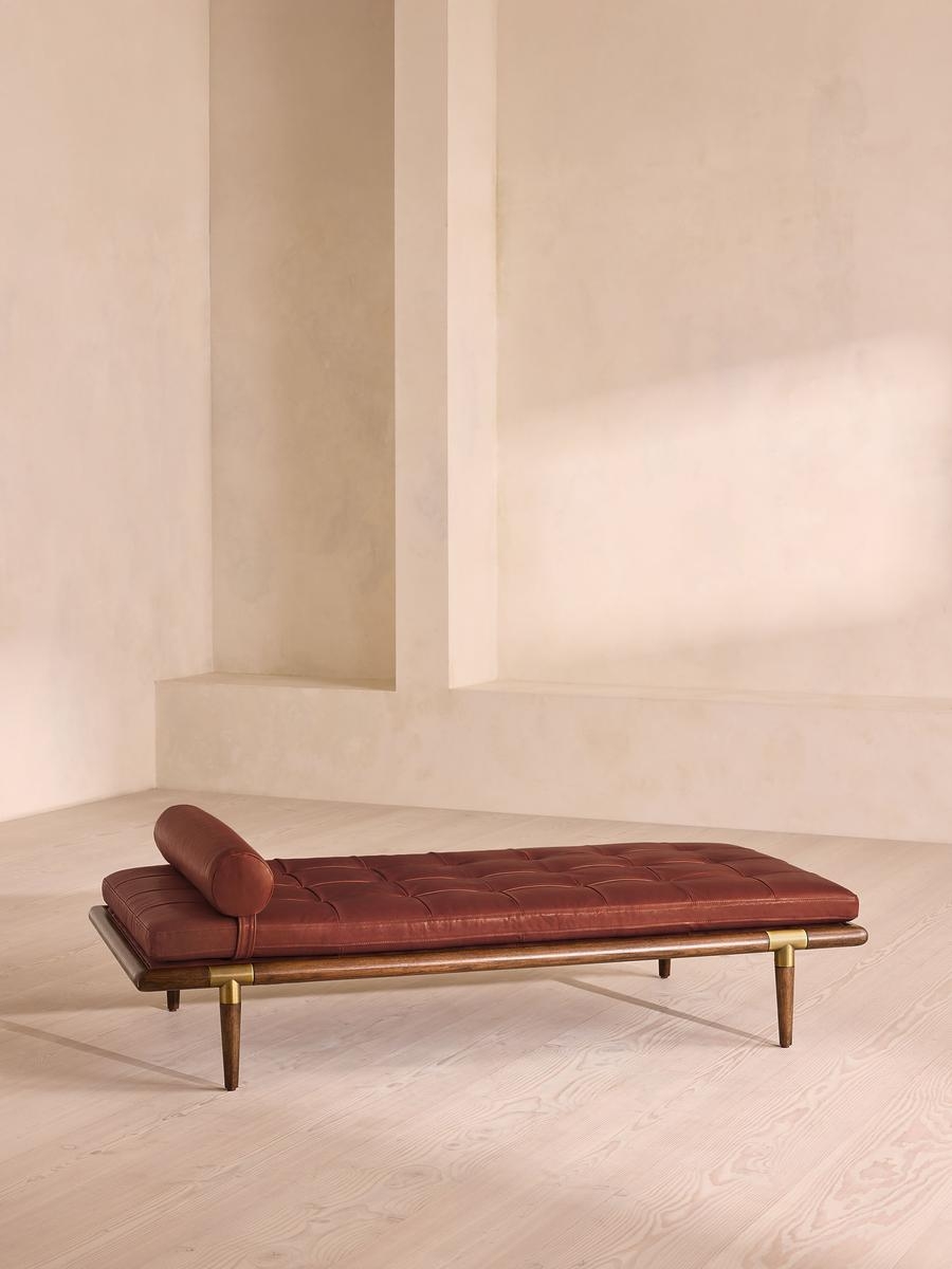 Theodore Daybed, Leather, Sangria, US - Image 0