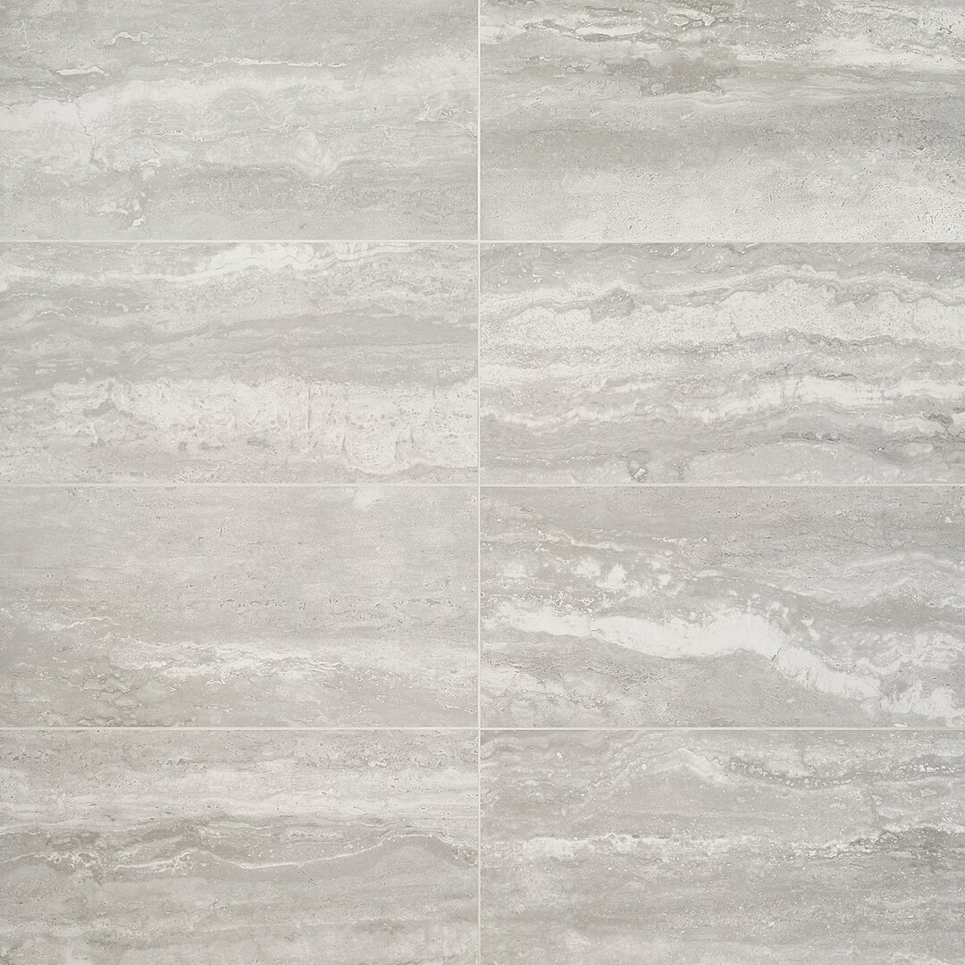 Bond Tile Essential Travertine 12"" x 24"" Porcelain Wall & Floor Tile - Image 0