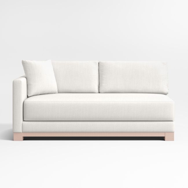 Gather Deep Wood Base Bench Left-Arm Sofa Sectional Piece - Image 0