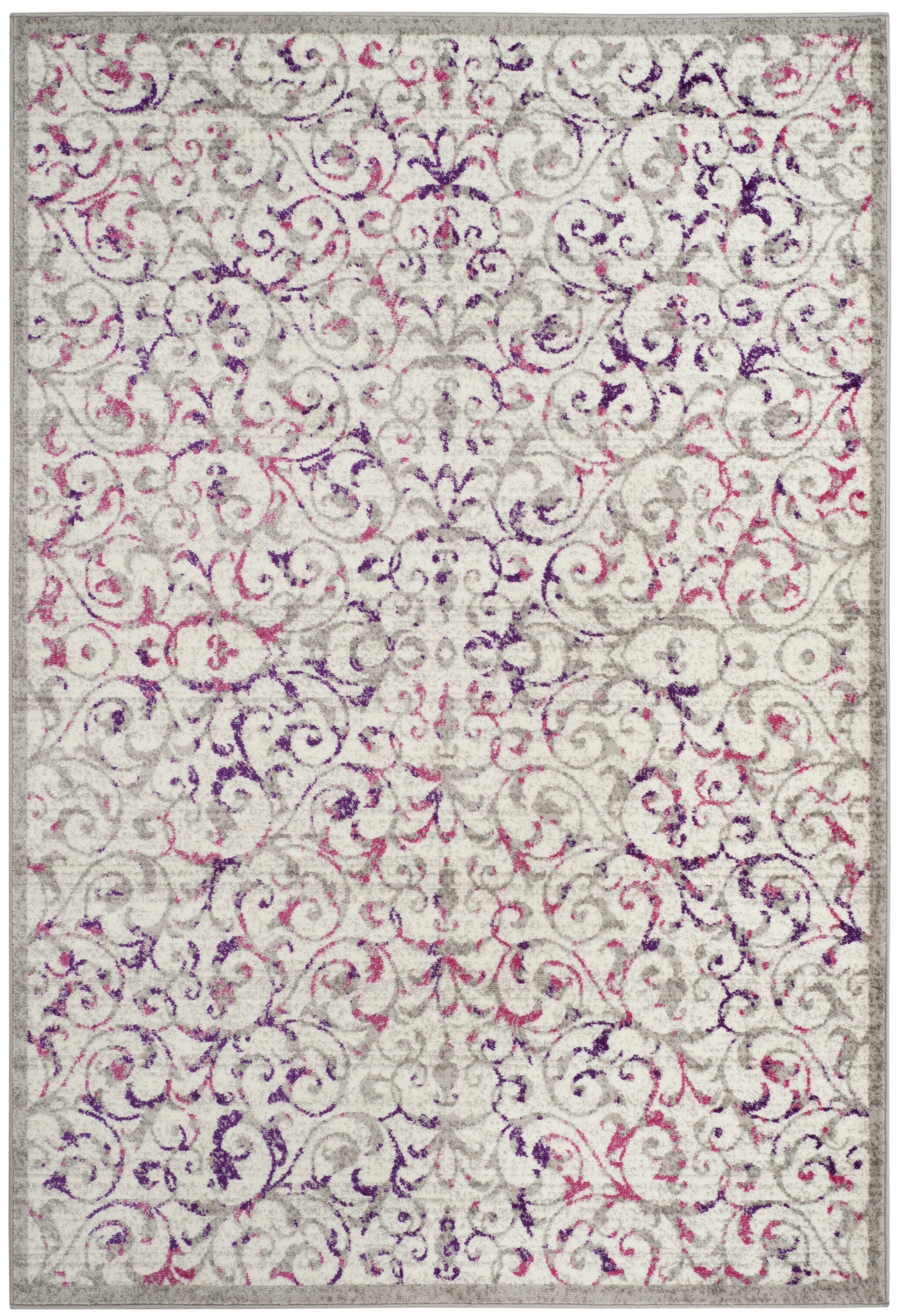 Arlo Home Woven Area Rug, SKY198F, Ivory/Pink,  4' X 6' - Image 0