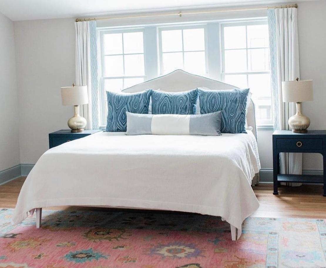 AGATE LINEN PRINT // PRUSSIAN BLUE - 14" X 36" - Image 4