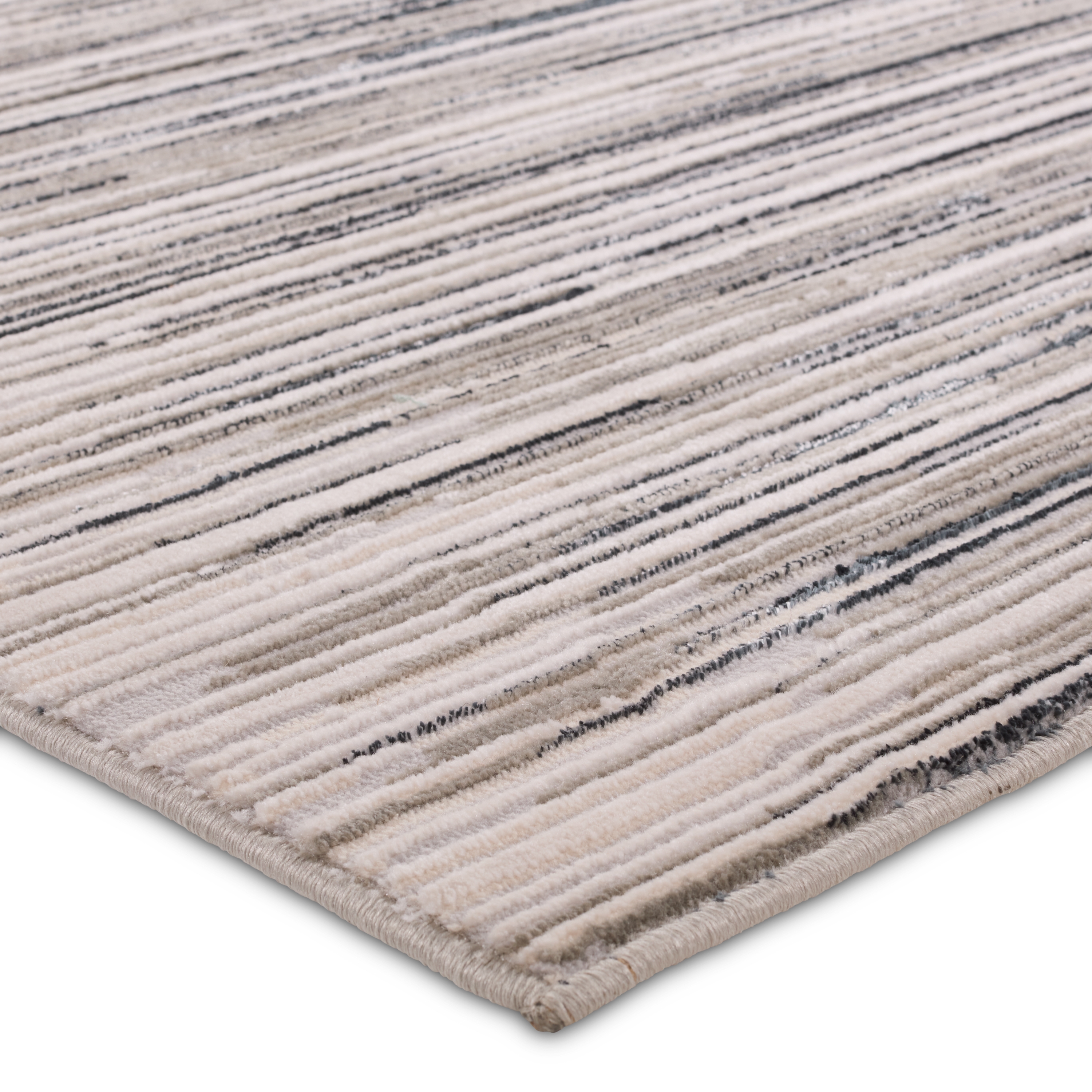 Adilah Striped Gray/Cream Runner Rug (3'3"X12') - Image 1