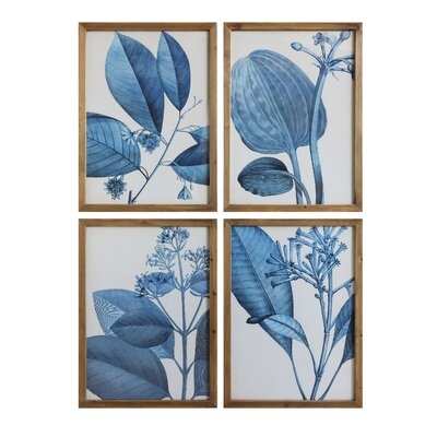 'Botanical' - 4 Piece Picture Frame Graphic Art Print Set on Paper - Image 0
