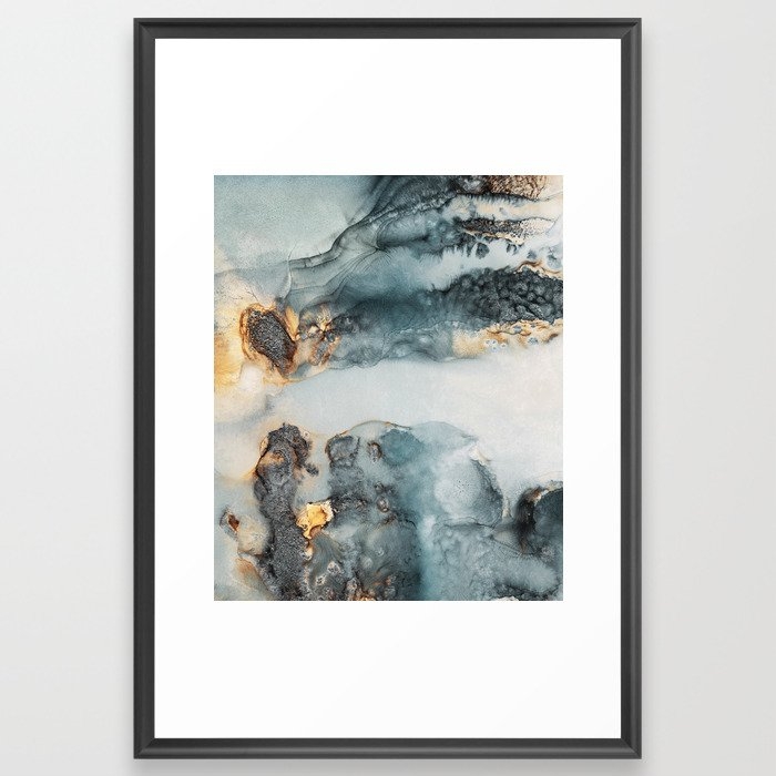Tidal Waves Framed Art Print by Elisabeth Fredriksson - Scoop Black - Large 24" x 36"-26x38 - Image 0
