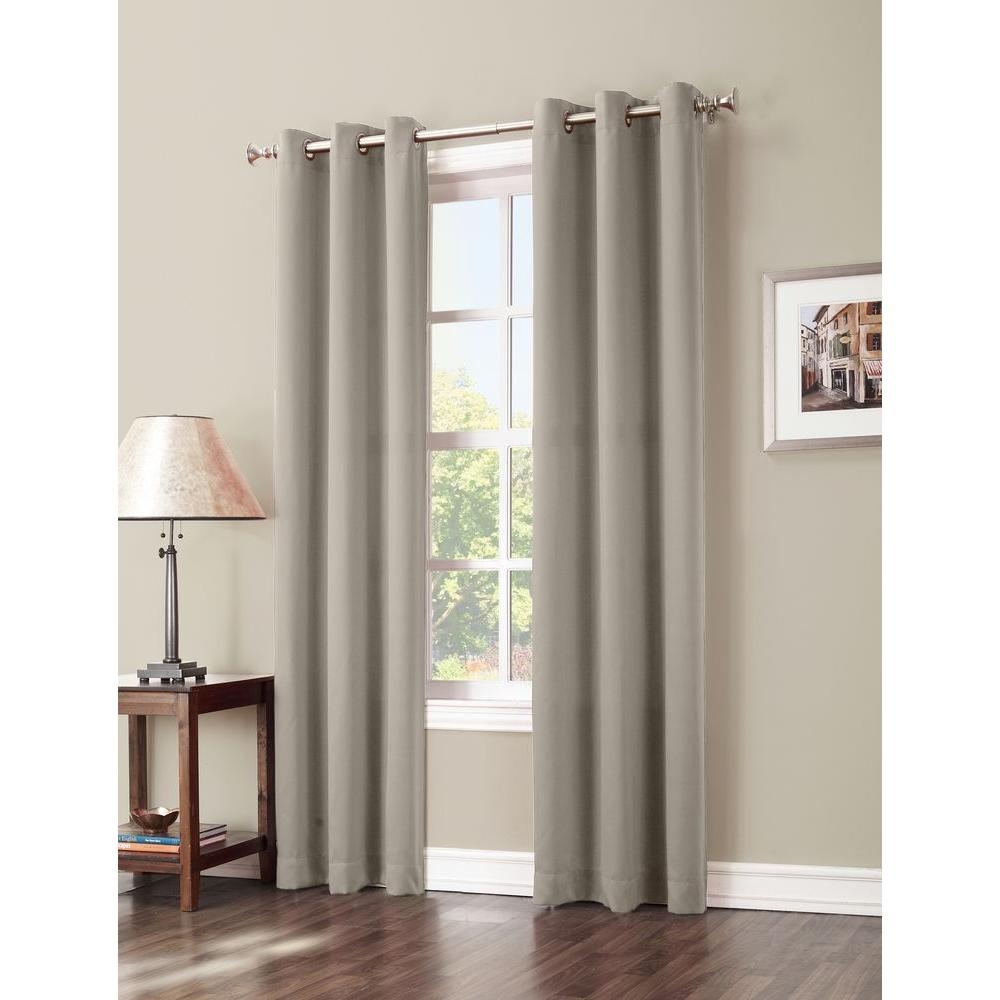Sun Zero Stone Woven Thermal Blackout Curtain - 40 in. W x 95 in. L - Image 0