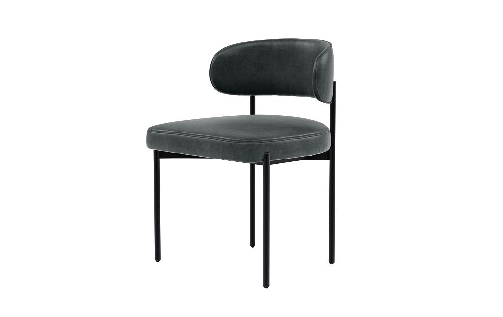 Hollis Leather Metal Framed Chair - Image 2