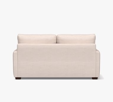 Pearce Modern Square Arm Upholstered Grand Sofa 84" Down Blend Wrapped Cushions, Textured Twill Light Gray - Image 5