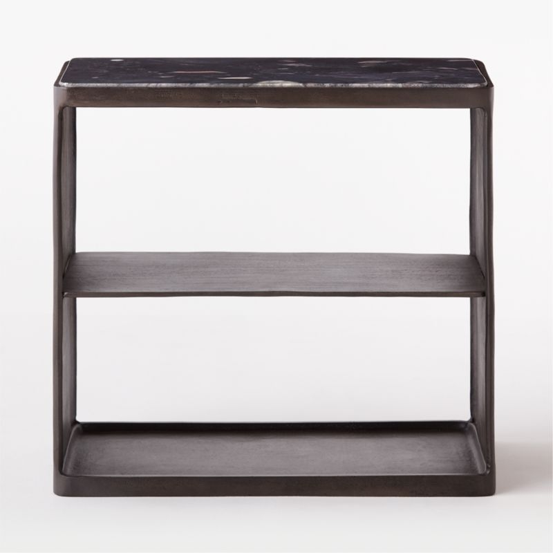 Quarry Black Marble Side Table - Image 1