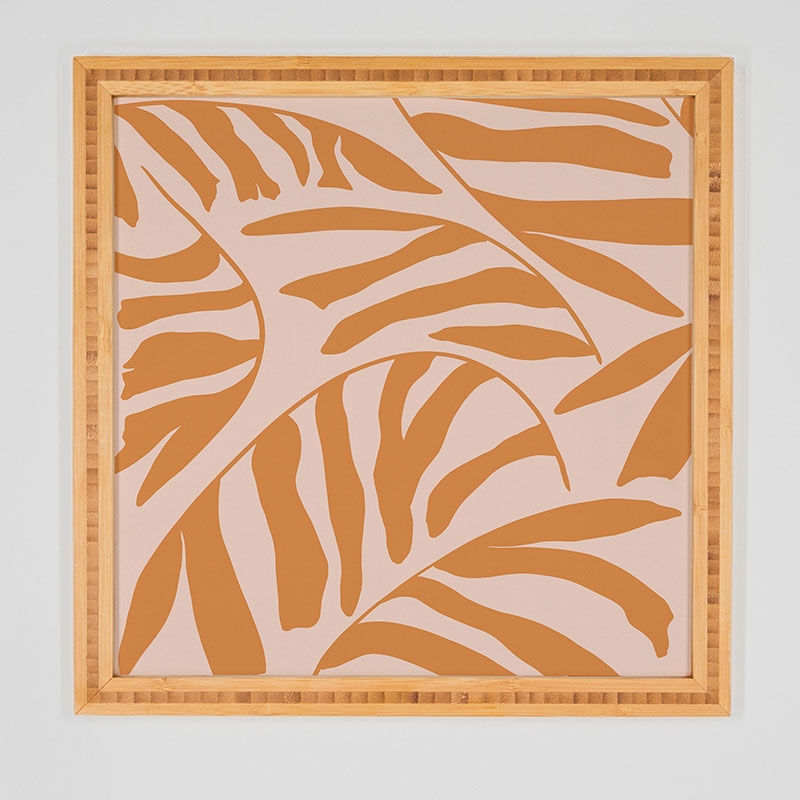 Palm 4 by Jae Polgar - Framed Wall Art Basic Black 20" x 20" - Image 0