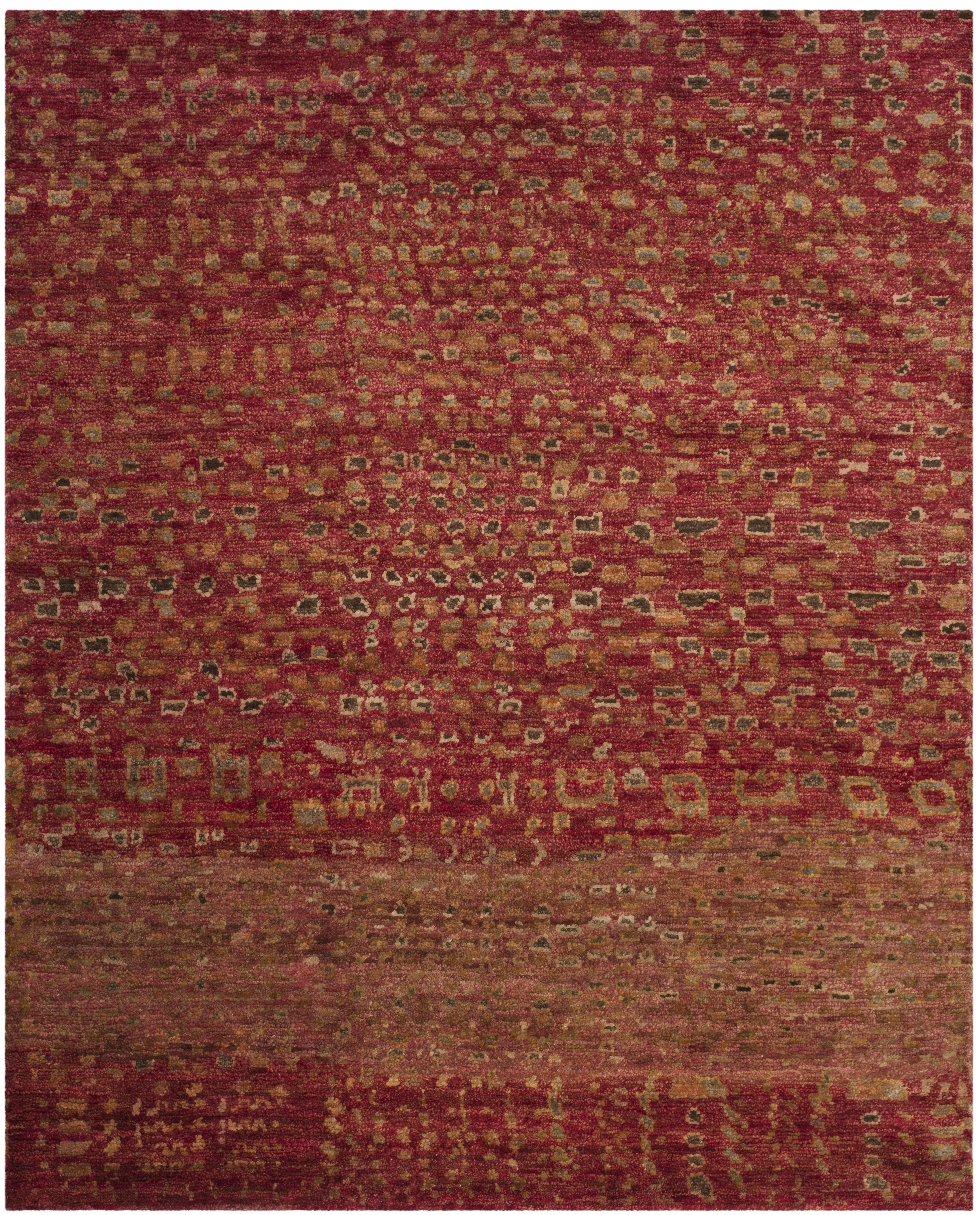 Arlo Home Hand Knotted Area Rug, TGR646A, Red/Multi,  8' X 10' - Image 0
