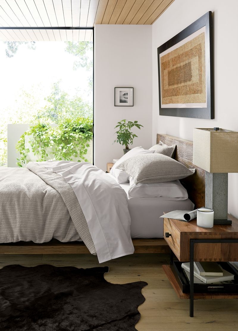 Favorite Organic Cotton Percale Dove Grey Twin/Twin XL Bed Sheet Set - Image 2