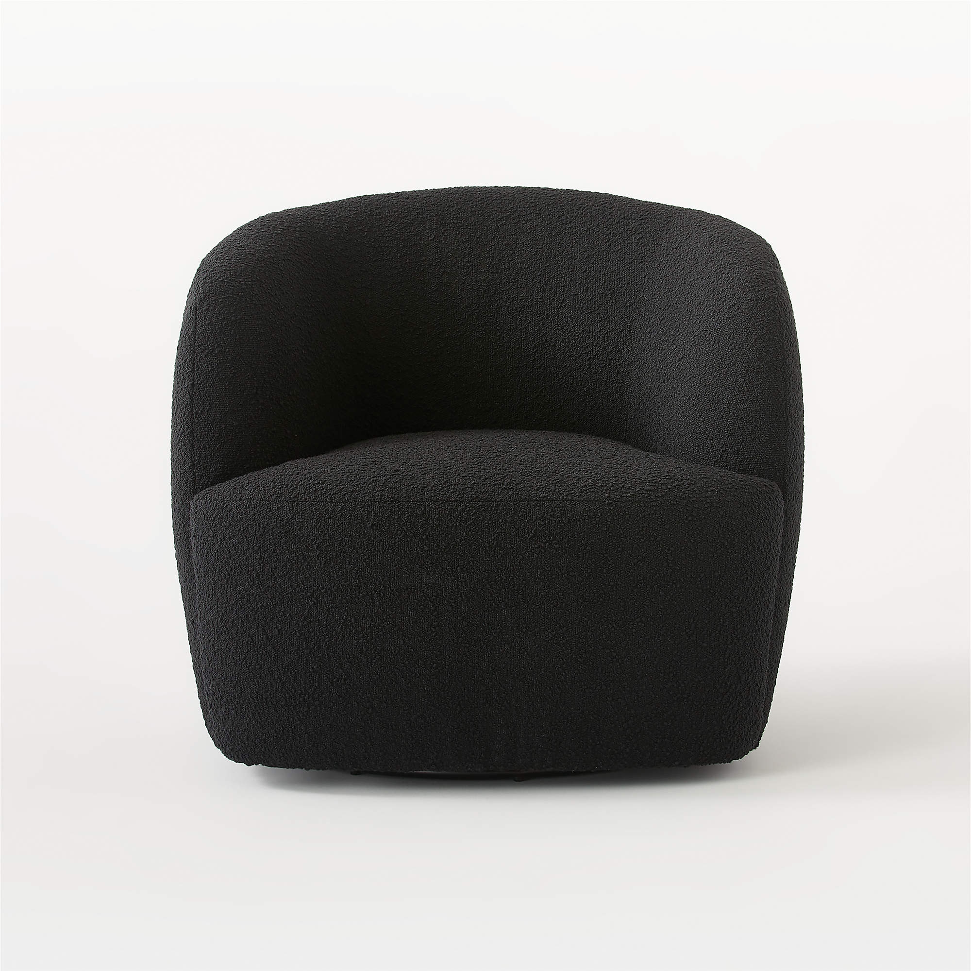Gwyneth Black Boucle Swivel Chair by Goop - Image 1