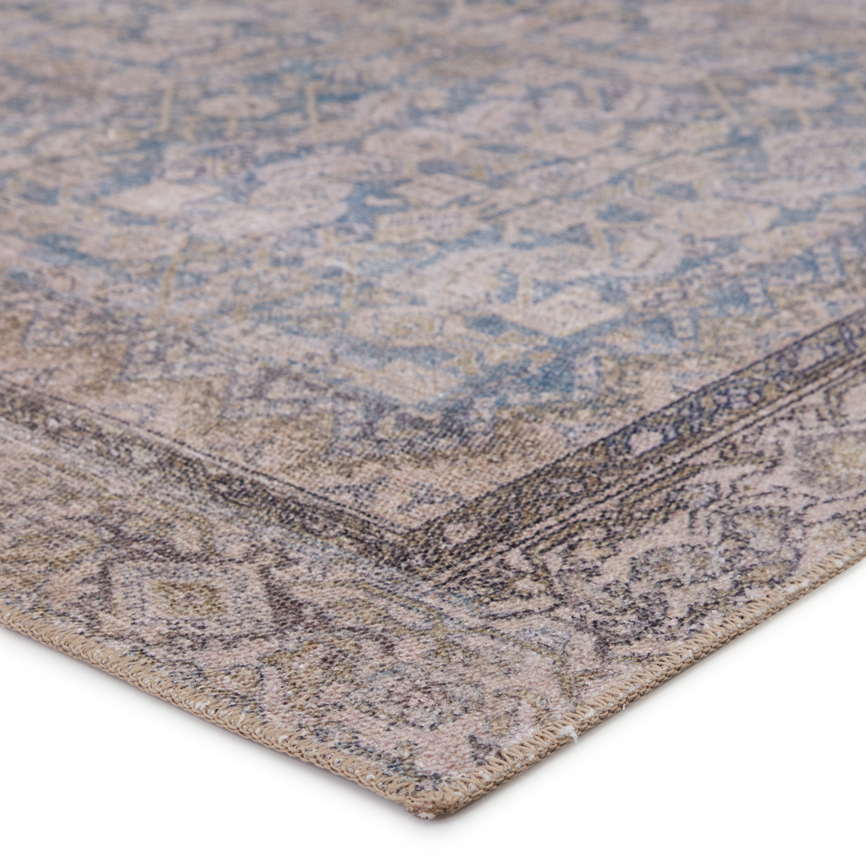 Vibe by Royse Oriental Blue/ Gray Area Rug (5'X7'6") - Image 1