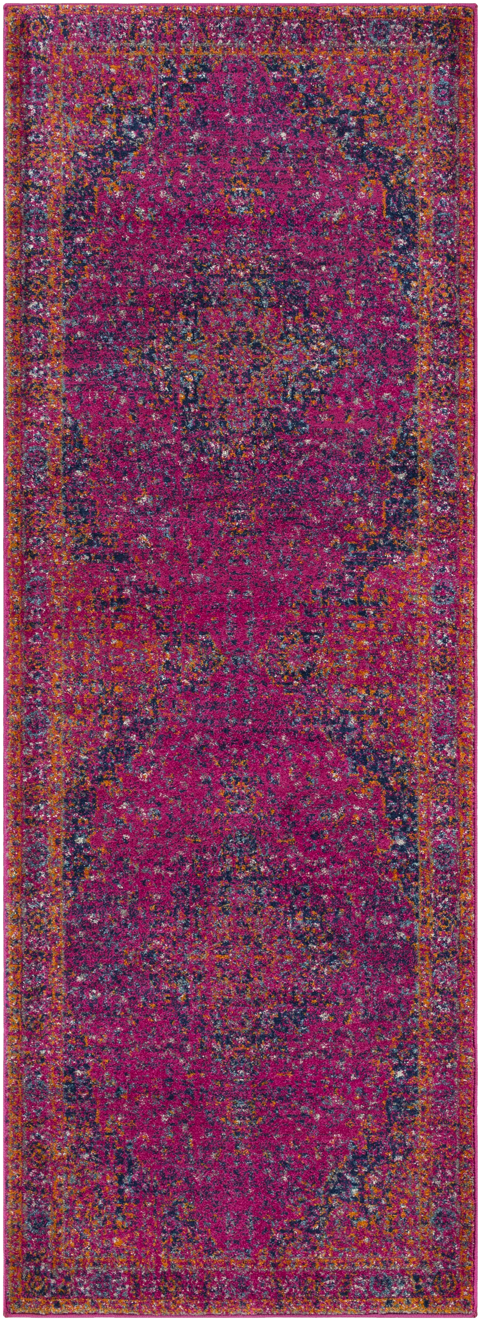 Harput Purple Indoor 2'7" x 7'3" Machine Woven Rug - Image 0