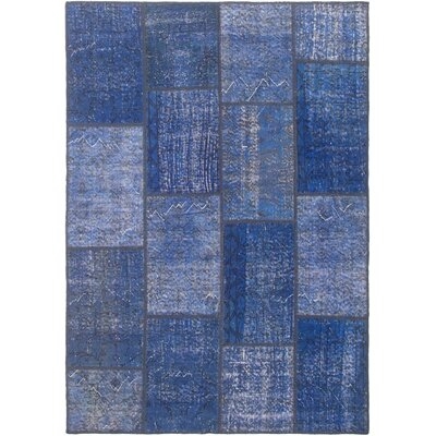 One-of-a-Kind Cowan Hand-Knotted 1980s Blue 5'7" x 7'11" Wool Area Rug - Image 0