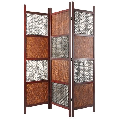 Brandon 52.5" W x 71" H 3- Panel Solid Wood Folding Room Divider - Image 0