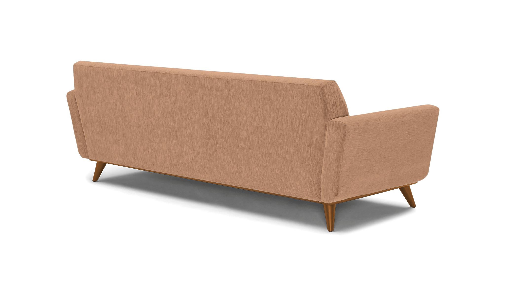 Pink Hughes Mid Century Modern Grand Sofa - Royale Blush - Mocha - Image 3